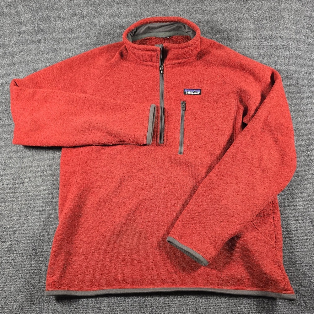 Patagonia Better Sweater 1/4 Zip Fleece Pullover Men's Red XL? Knit Jacket